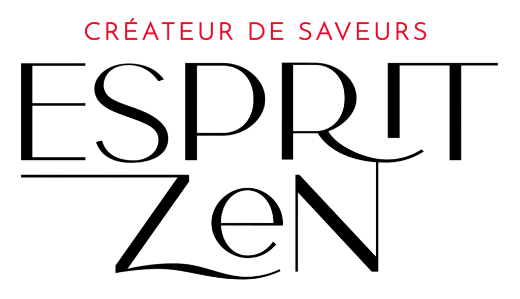 Logo noir Esprit Zen Slogan rouge Créateurs de saveurs